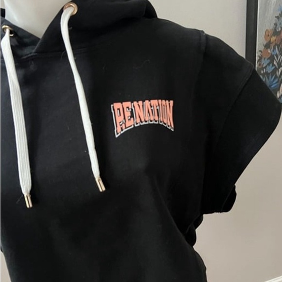 PE Nation Short Sleeve Cropped Hoodie Small - Picture 5 of 15